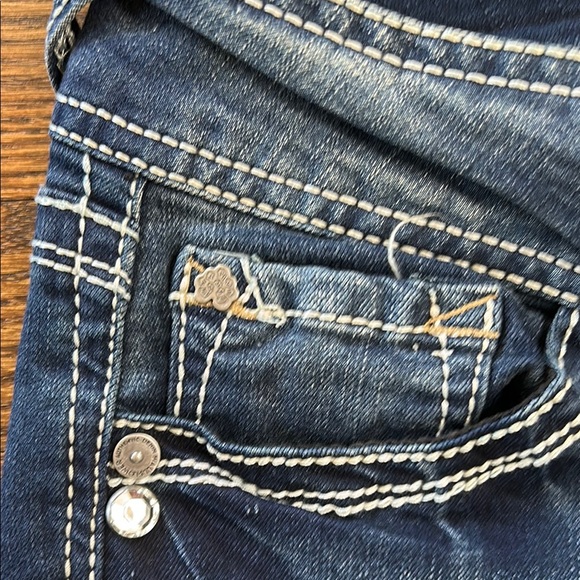 Wallflower Blue Skinny Jeans with Stretch - Picture 4 of 9